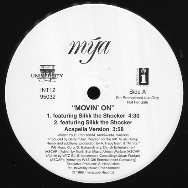 Mya - Movin' On - Interscope Records - INT12-95032 - 12", Promo 1191943341