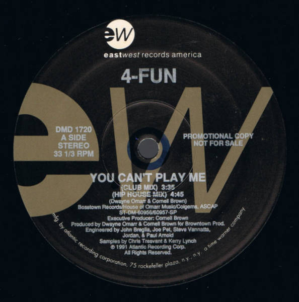 4-Fun - You Can't Play Me (12", Promo)