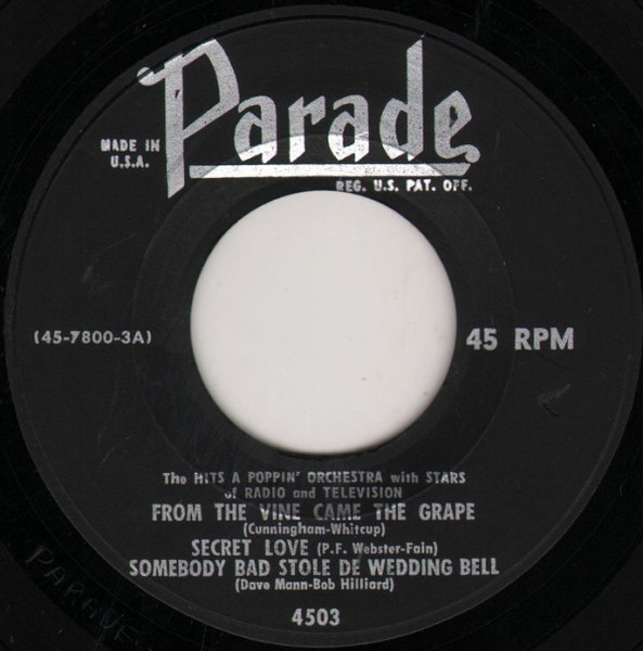 The Hits A Poppin' Orchestra - The Hits A Poppin' Orchestra With Stars Of Radio And Television - Parade (2) - 4503 - 7", EP 1192021390