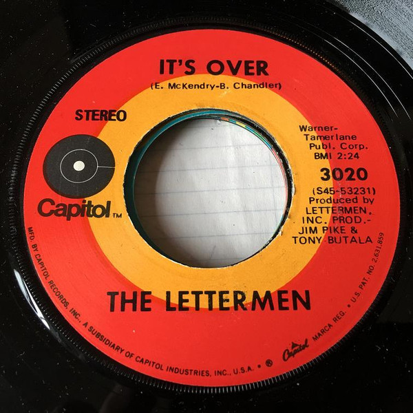 The Lettermen - Everything Is Good About You / It's Over - Capitol Records - 3020 - 7" 1195215466