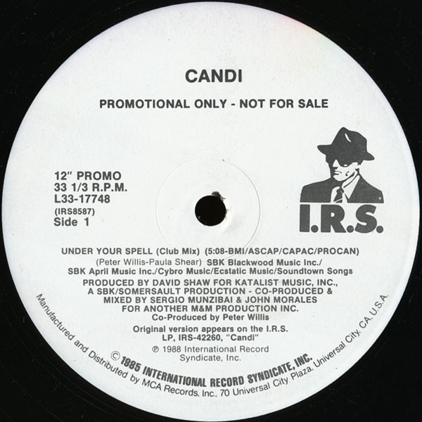 Candi - Under Your Spell - I.R.S. Records - L33-17748 - 12", Promo 1195372397