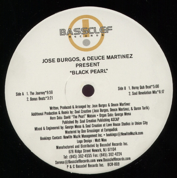 Jose Burgos & Julio "Deuce" Martinez - Black Pearl - Bassclef Records - BCR 009 - 12" 1196511664