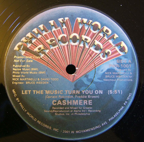 Cashmere (2) - Let The Music Turn You On (12", Promo)