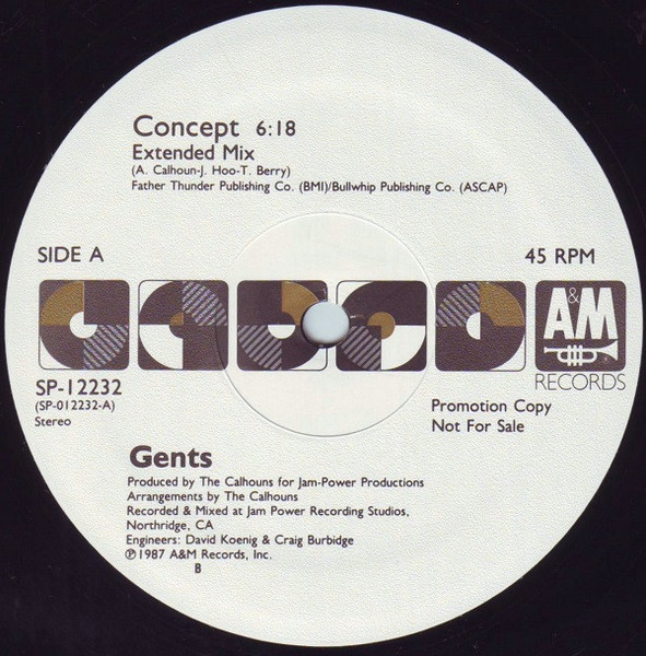 Gents - Concept - A&M Records - SP-12232 - 12", Promo 1197240148