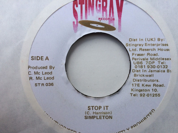 Simpleton - Stop It (7", Single)