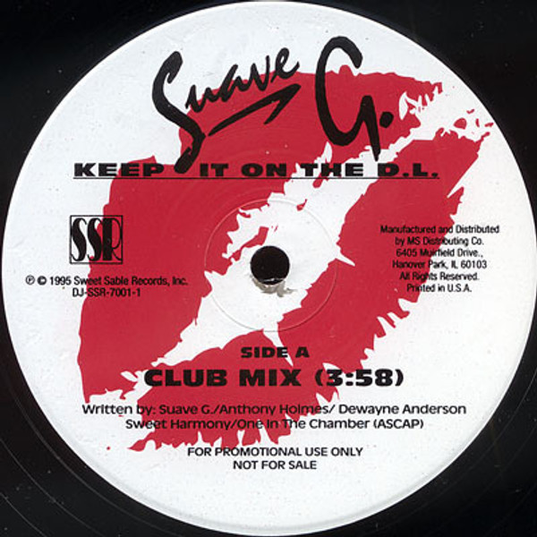 Suave G - Keep It On The D.L. (12", Promo)