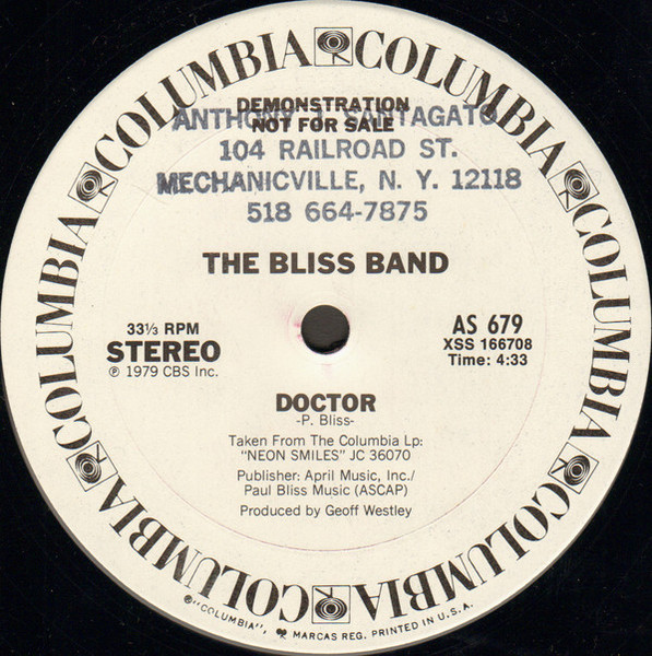 The Bliss Band - Doctor (12", Promo)