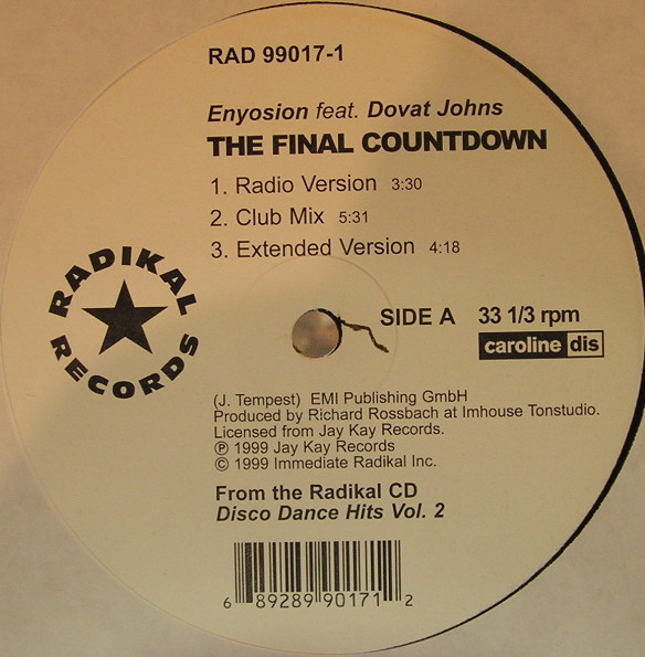 Enyosion - The Final Countdown (12")