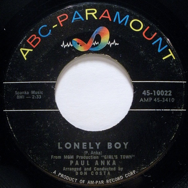 Paul Anka - Lonely Boy - ABC-Paramount - 45-10022 - 7", Single 1202181288