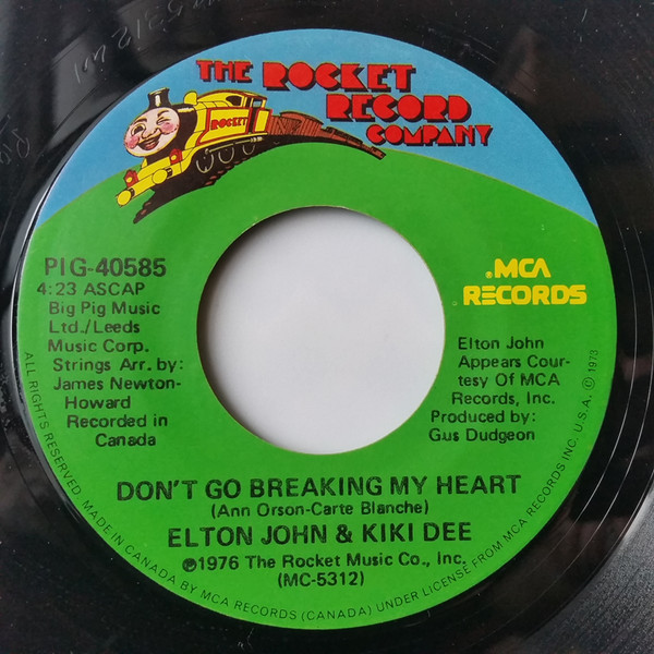 Elton John, Kiki Dee - Don't Go Breaking My Heart/ Snow Queen - The Rocket Record Company, MCA Records - PIG-40585 - 7", Single 1202364377