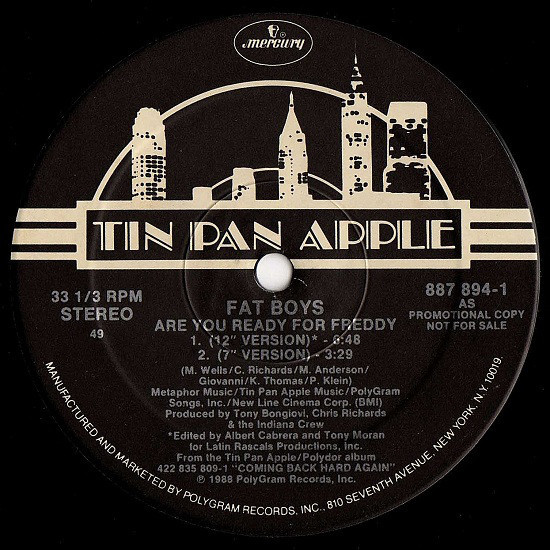 Fat Boys - Are You Ready For Freddy (12", Promo)