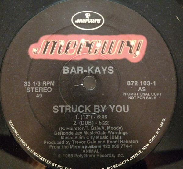 Bar-Kays - Struck By You (12", Promo)