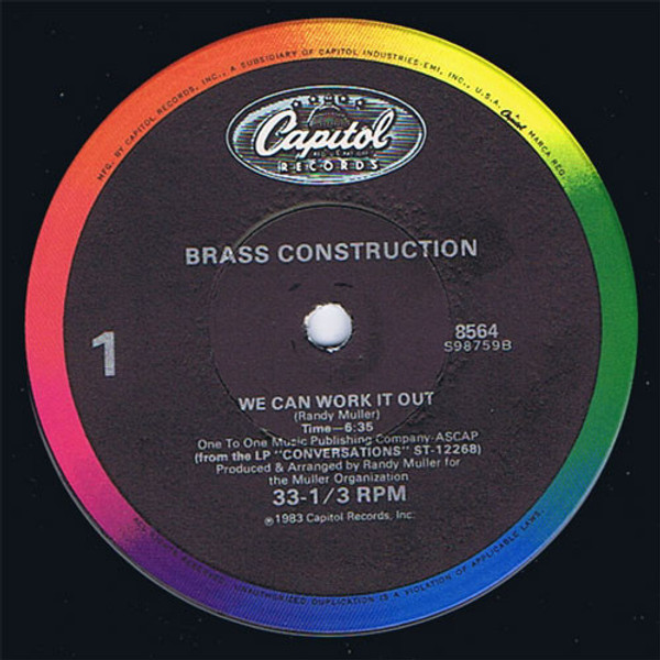 Brass Construction - We Can Work It Out (12")