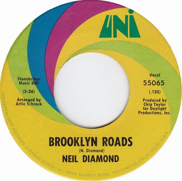 Neil Diamond - Brooklyn Roads - Uni Records - 55065 - 7", Single, Glo 1208694948