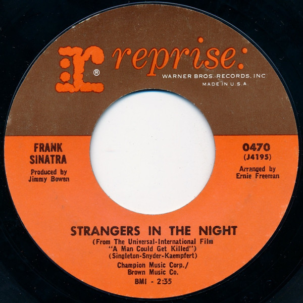 Frank Sinatra - Strangers In The Night / Oh, You Crazy Moon - Reprise Records - 470 - 7", Single, San 1210130568