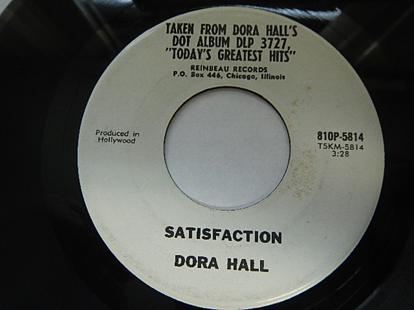 Dora Hall - Satisfaction / 5 O'Clock World (7", Single, Promo)