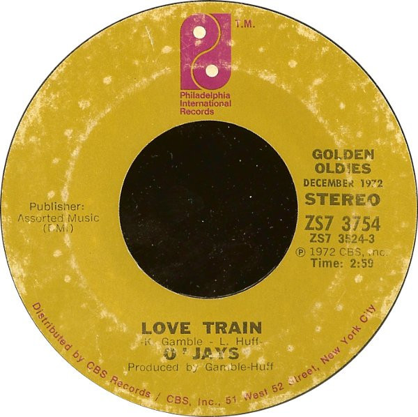 O'Jays* - Love Train / Time To Get Down (7", RE)