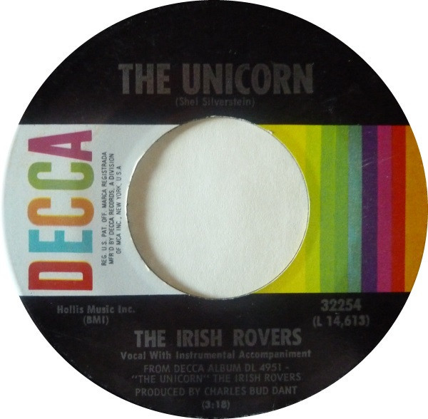 The Irish Rovers - The Unicorn / Black Velvet Band - Decca - 32254 - 7", Single, Pin 1210616599