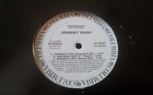 Johnny Kemp - Birthday Suit - Columbia - 44 68207 - 12", Promo 1212561049