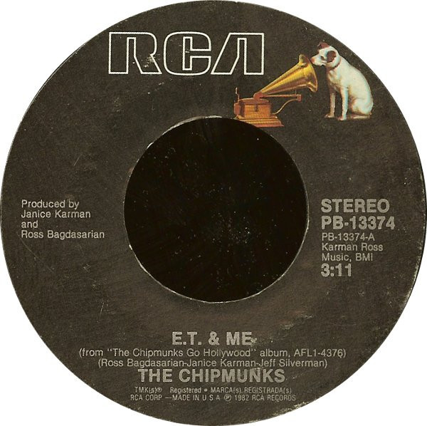 The Chipmunks - E.T. & Me / Tomorrow - RCA - PB-13374 - 7", Single 1212941054