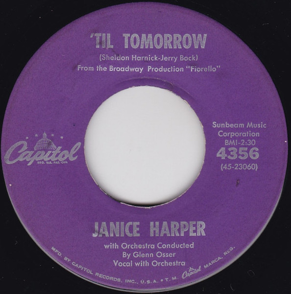Janice Harper - 'Til Tomorrow / Forever, Forever - Capitol Records - 4356 - 7" 1214864942