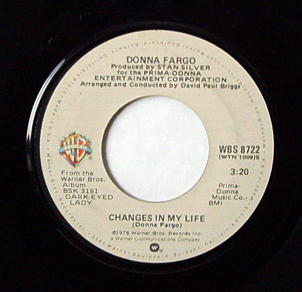 Donna Fargo - Changes In My Life / Somebody Special - Warner Bros. Records - WBS 8722 - 7", Jac 1215737562