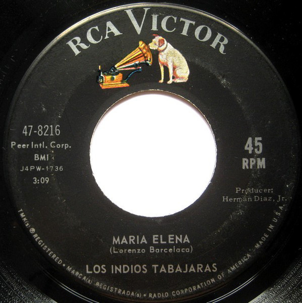 Los Indios Tabajaras - Maria Elena (7", Single, Roc)