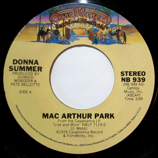 Donna Summer - Mac Arthur Park - Casablanca - NB 939 - 7", Single, Styrene, Ter 1221392496