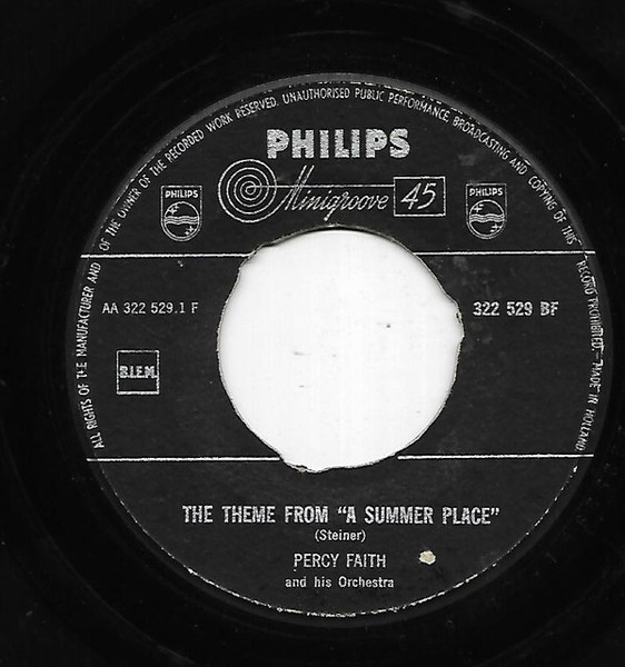 Percy Faith And His Orchestra* - The Theme From "A Summer Place" / Go-Go-Po-Go (7", Single)