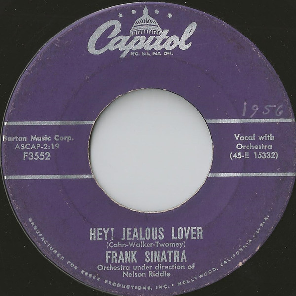 Frank Sinatra - Hey! Jealous Lover - Capitol Records - F3552 - 7" 1222798464