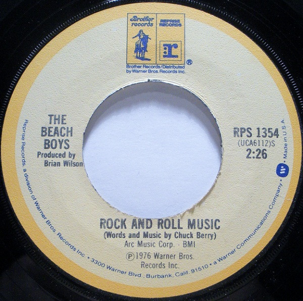 The Beach Boys - Rock And Roll Music - Reprise Records, Brother Records (3) - RPS 1354 - 7", Single, Jac 1222822908