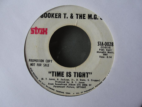 Booker T. & The M.G.'s* - Time Is Tight (7", Single, Promo)