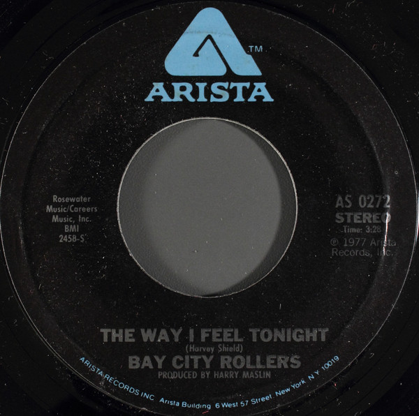 Bay City Rollers - The Way I Feel Tonight - Arista - AS 0272 - 7", Styrene, Pit 1225579752