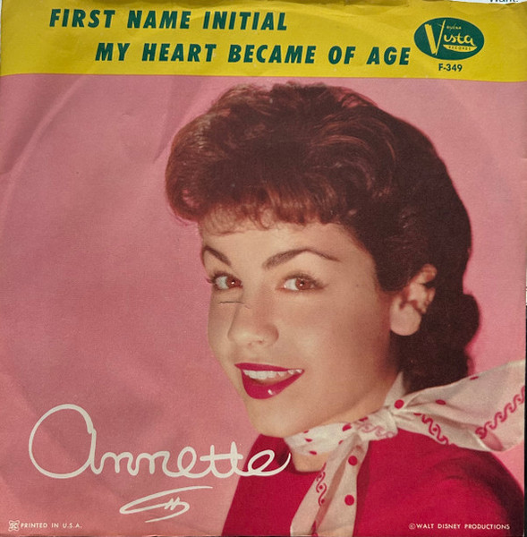 Annette (7) With The Afterbeats - First Name Initial (7")
