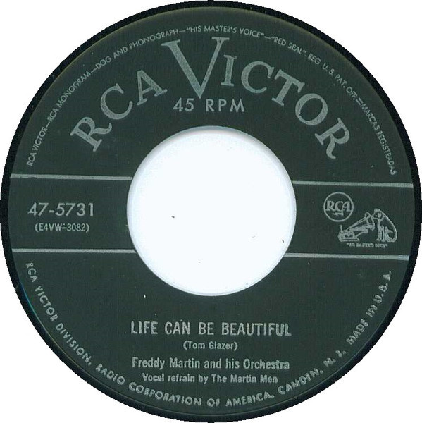 Freddy Martin And His Orchestra And The Martin Men - Life Can Be Beautiful / Muriel - RCA Victor - 47-5731 - 7", Single 1227301329
