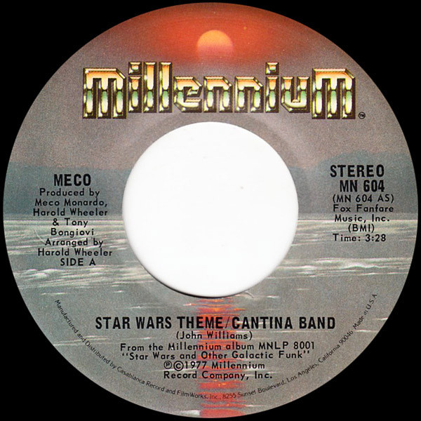 Meco Monardo - Star Wars Theme/Cantina Band - Millennium - MN 604 - 7", Single, Ter 1231188510