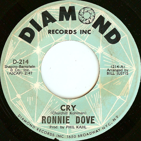 Ronnie Dove - Cry / Autumn Rhapsody - Diamond Records Inc - D-214 - 7", Single 1231188804