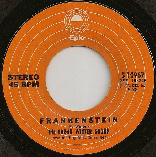 The Edgar Winter Group - Frankenstein (7", Single, RP, Styrene, Pit)