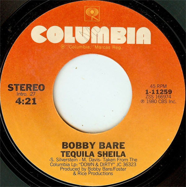 Bobby Bare - Tequila Sheila / Qualudes Again - Columbia - 1-11259 - 7", Single 1244086044