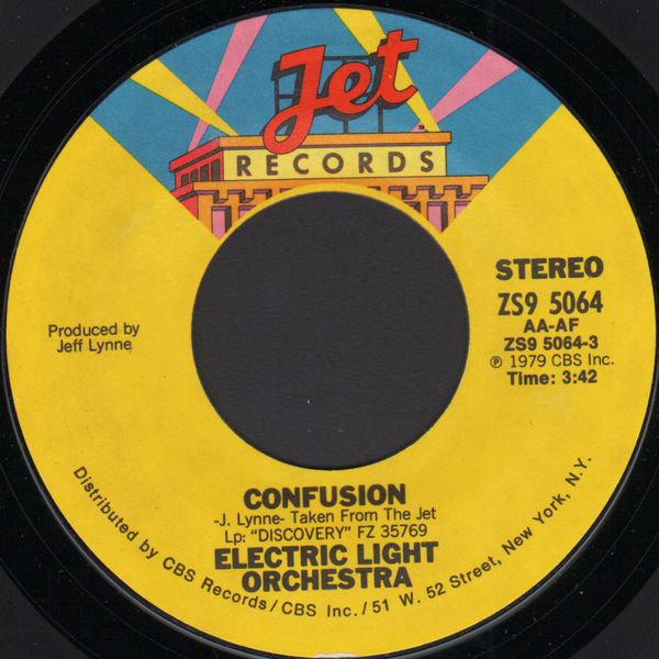 Electric Light Orchestra - Confusion - Jet Records - ZS9 5064 - 7", Single, Styrene, Ter 1248194784