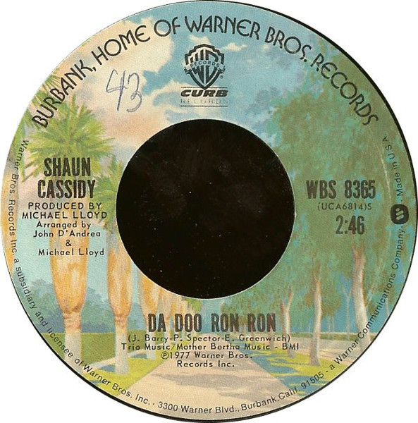Shaun Cassidy - Da Doo Ron Ron / Holiday - Warner Bros. Records - WBS 8365 - 7", Ter 1248225972