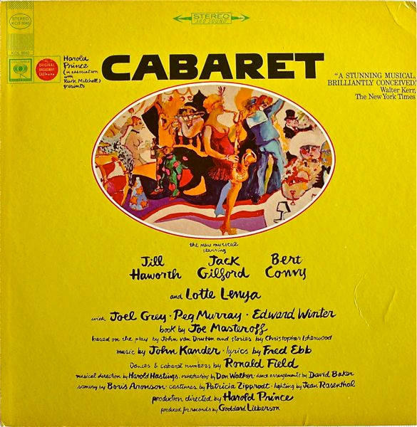 "Cabaret" Original Broadway Cast, John Kander, Fred Ebb - Cabaret - Columbia Masterworks - KOS 3040 - LP, Album, RP 1253012181