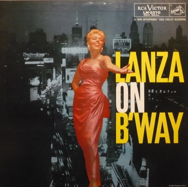 Mario Lanza - Lanza On B'way (LP, Mono)