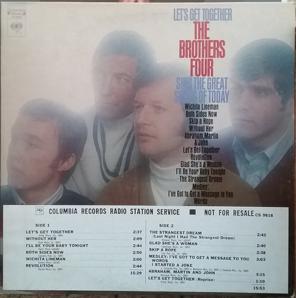 The Brothers Four - Let's Get Together - Columbia - CS 9818 - LP, Album, Promo 1285907790