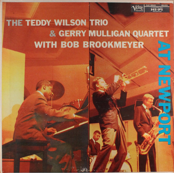 Teddy Wilson Trio & Gerry Mulligan Quartet With Bob Brookmeyer - At Newport - Verve Records, Verve Records - MG V-8235, MGV 8235 - LP, Album, Mono 1306459048