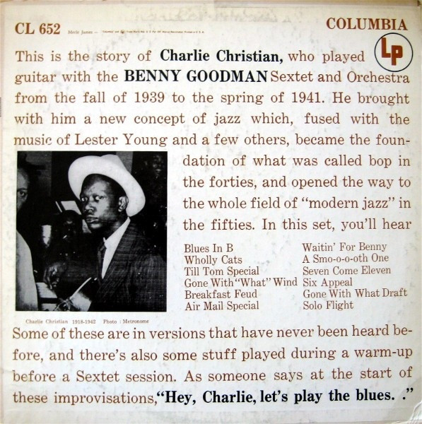 Charlie Christian With Benny Goodman Sextet And Benny Goodman And His Orchestra - With The Benny Goodman Sextet And Orchestra - Columbia - CL 652 - LP, Comp 1469852512