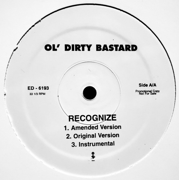 Ol' Dirty Bastard - Recognize - Elektra - ED-6193 - 12", Promo 1476505549