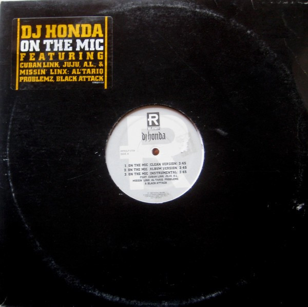 DJ Honda - On The Mic - Relativity - RPROLP-0729 - 12", Promo 1476512569