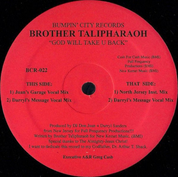 Brother Talipharaoh - God Will Take U Back (12")