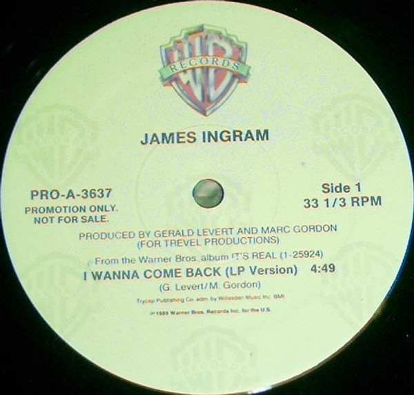 James Ingram - I Wanna Come Back (12", Promo)